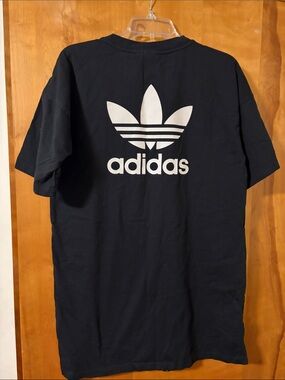 adidas Black Crew Neck Tee or a dress with White Trefoil Logo
